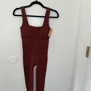 Womens Burgundy Jumpsuit (Popilush)